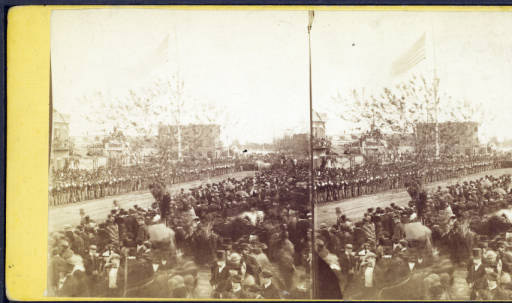 9th Union League Regiment waiting for the body of the President