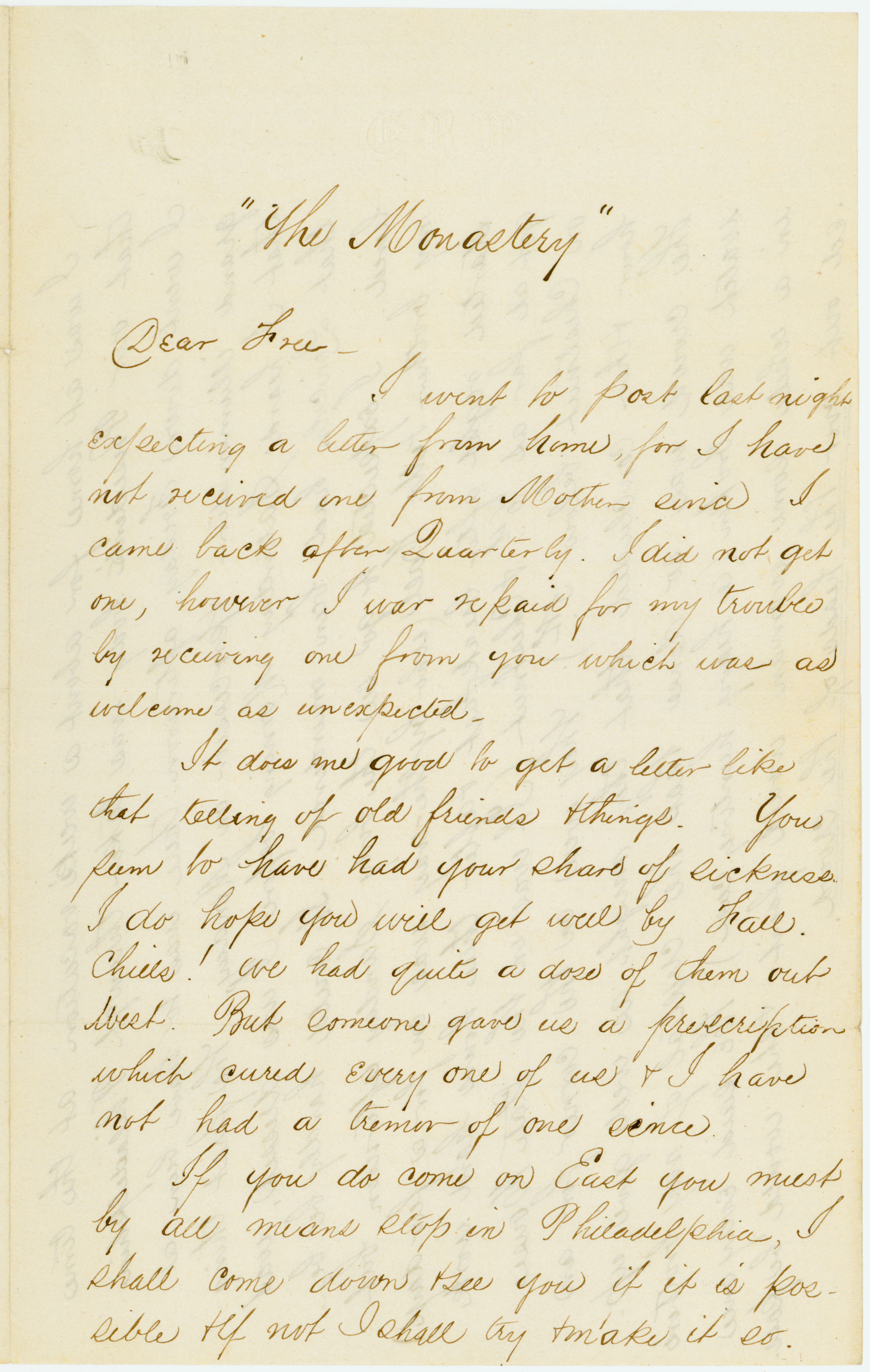 Letter of E. Rothesay Miller, 