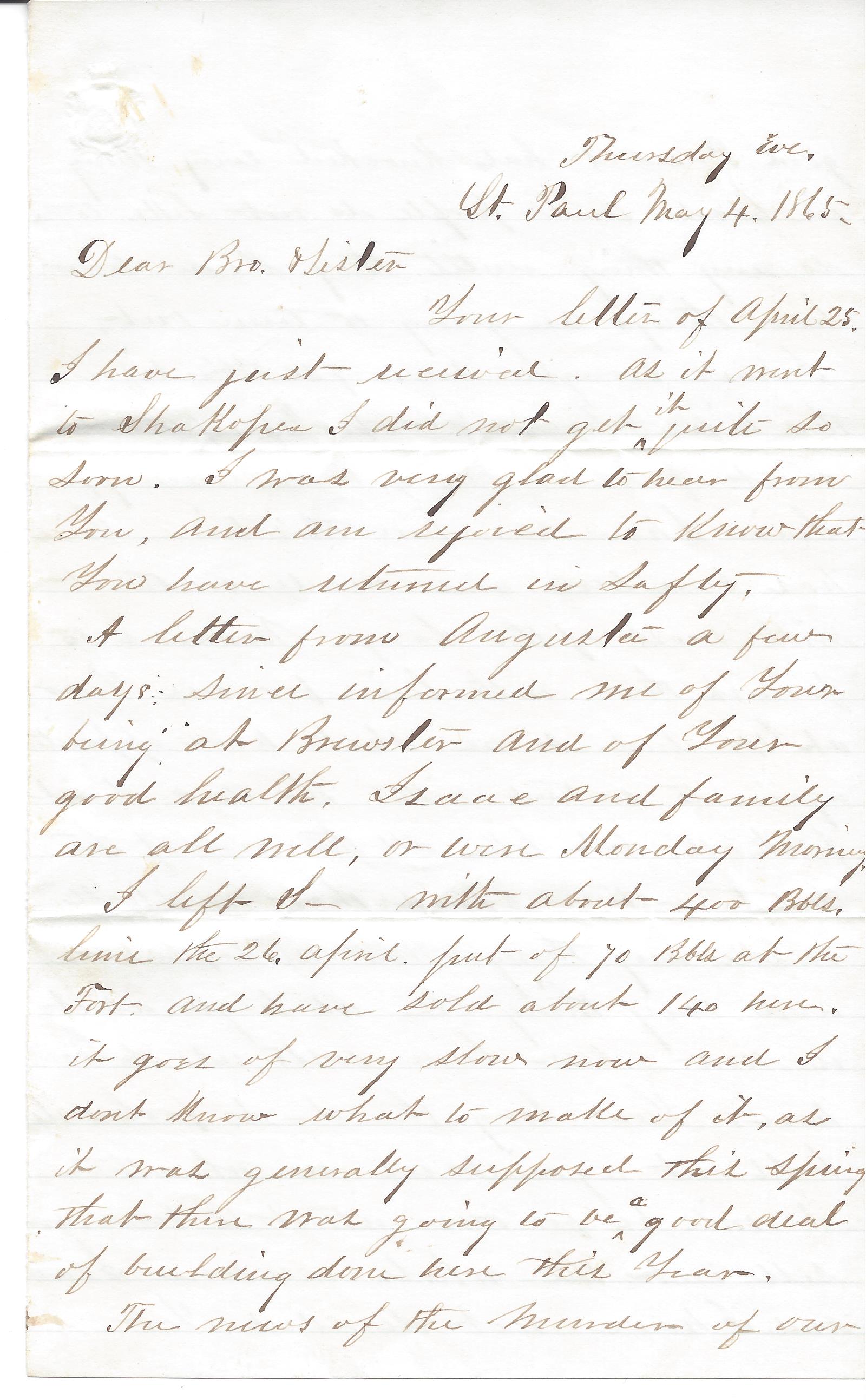 Edgar Lincoln Letter