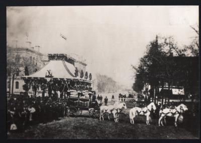 Lincoln Funeral Train in Public Square, April 28, 1865