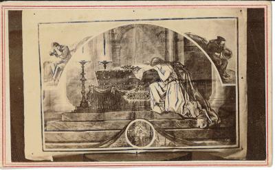 Card – Columbia Mourning Over Tomb of Lincoln