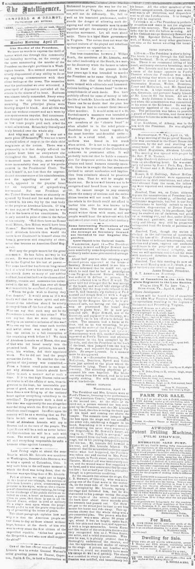 The Intelligencer, April 17, 1865