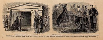 Mourners at Abraham Lincoln's Funeral in Springfield, IL - Frank Leslie's Illustrated Newspaper Drawing