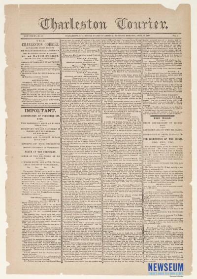 Charleston Courier, April 20, 1865