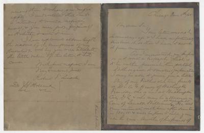 A letter from Robert Todd Lincoln to Dr. Josiah G. Holland